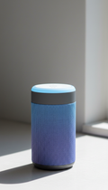 Smart Speaker with Soft Blue Accent