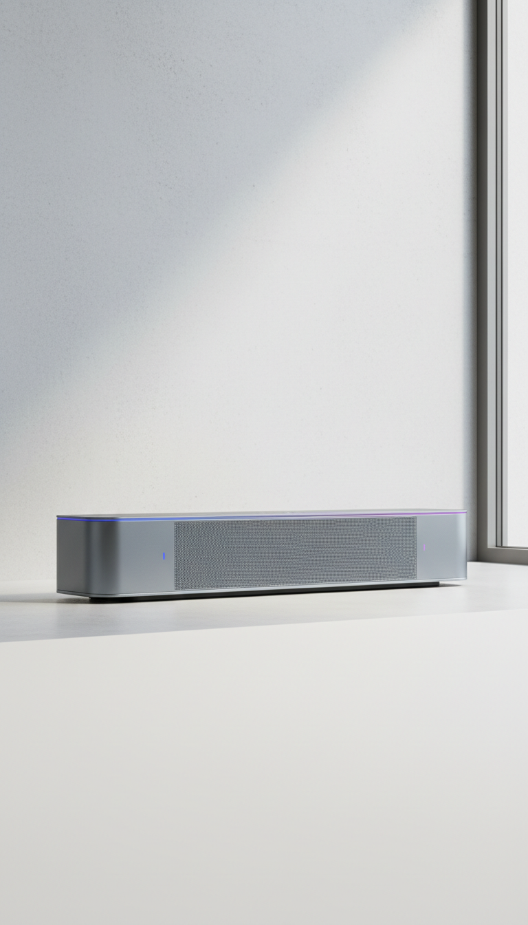 Wireless Soundbar in Brushed Nickel