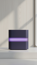 Audio Hub with Misted Purple Accent